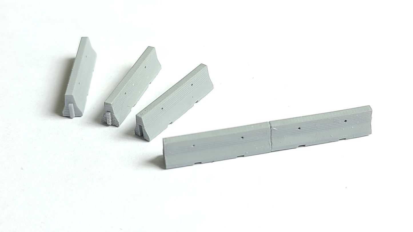 Jersey Barrier - 5 Pack - N Scale