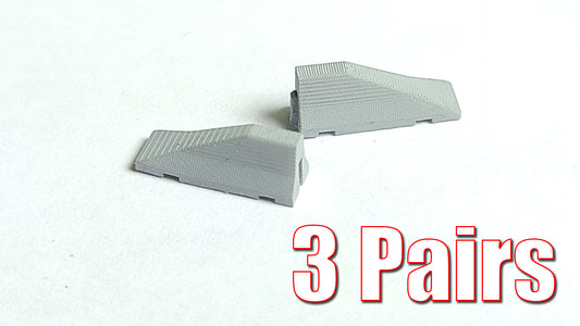 Jersey Barrier Ends - 3 Pairs - N Scale